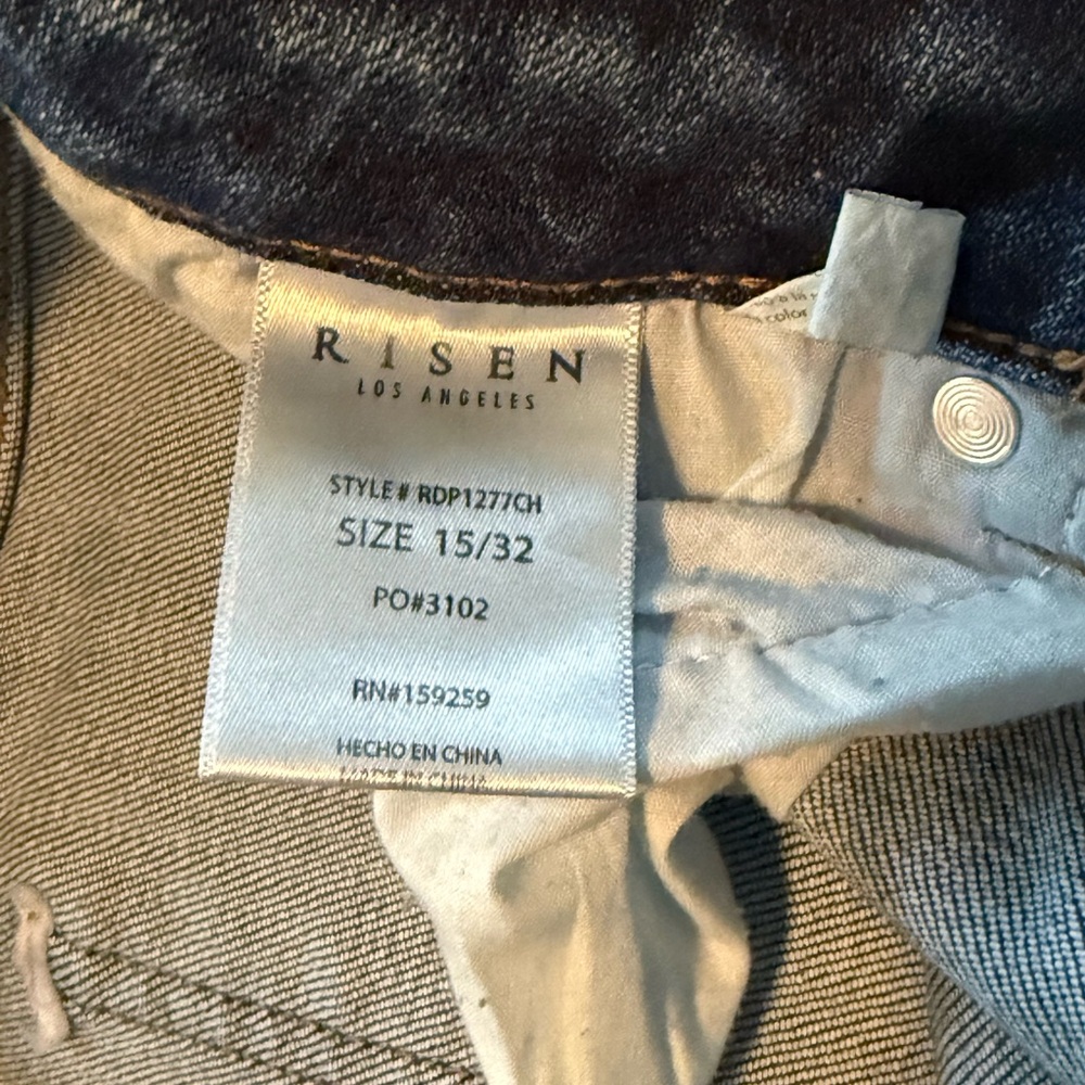 Risen Distressed Blue Women's Jeans - Picture 3 of 5